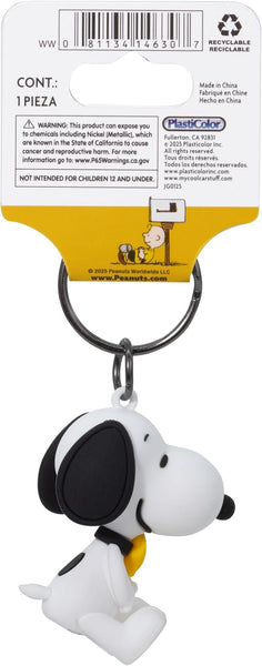 Plasticolor Peanuts Snoopy Holding Woodstock 3-Dimensional PVC Key Chain