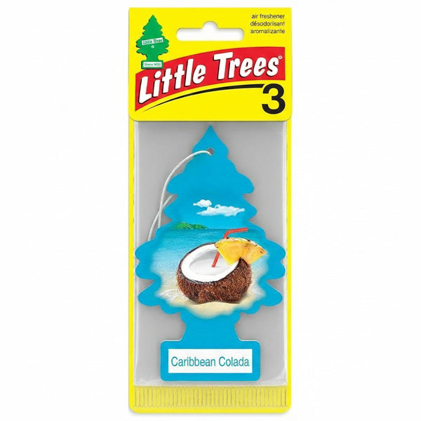 Little Trees Car Air Freshener 3-PACK (Caribbean Colada)