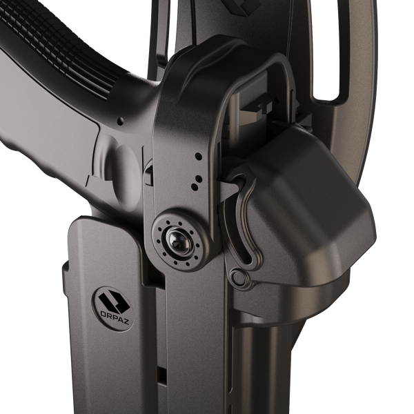 Orpaz T40 Pro G19 Duty Holster with Medium Light Holster Compatible with Glock 19 Pistol Holder with Laser Mounted Light and Optics with Low Ride