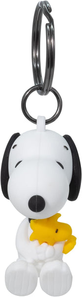 Plasticolor Peanuts Snoopy Holding Woodstock 3-Dimensional PVC Key Chain