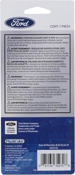 Plasticolor Ford Logo Rectangular Vent Clip Solid Gel Air Freshener, Cedar Wood