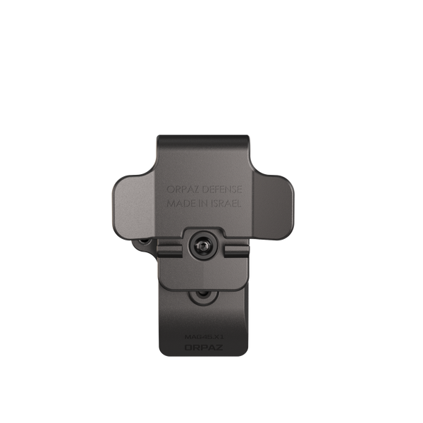 Orpaz Universal Pistol Magazine Pouch for 0.45 Caliber (Metal Only) Double Stack Magazine pouches (Belt Clip, Single Magazine)
