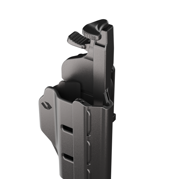 ORPAZ T41 Level 2 Universal Adjustable Holster, Magnetic + Mechanical Retention, Optics Ready OWB Polymer Duty Holster, Made in Israel ClipLock