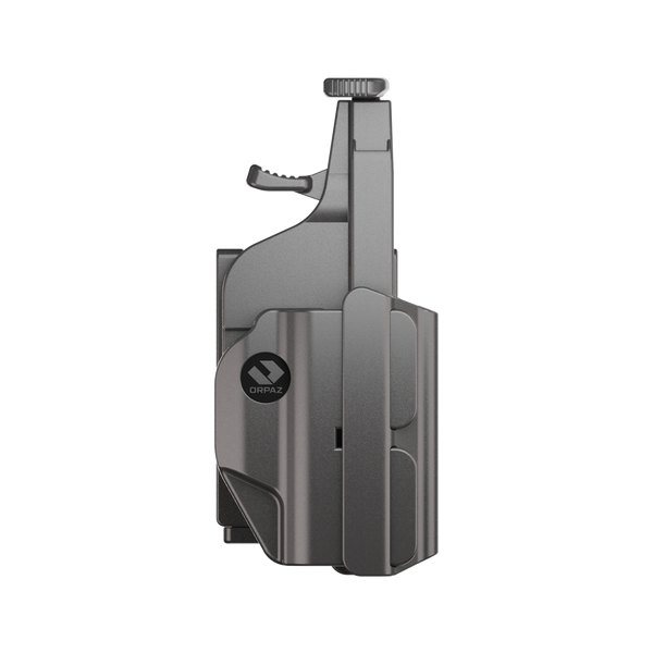 ORPAZ T41 Universal Adjustable Holster, Thumb Release Retention, Optics Ready OWB Polymer Holster, Made in Israel Molle Pro