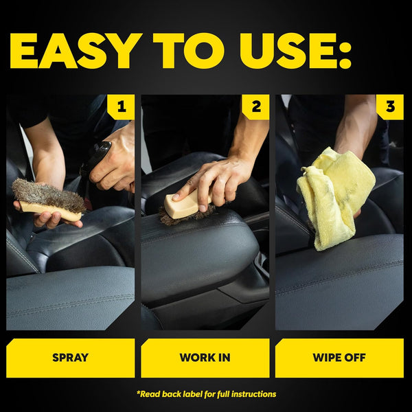 Meguiar's Gold Class Rich Leather 3-in-1 Spray, 15.2 oz – Cleans, Conditions & Protects Leather with UV Shield, Non-Greasy Finish, 6 Packs