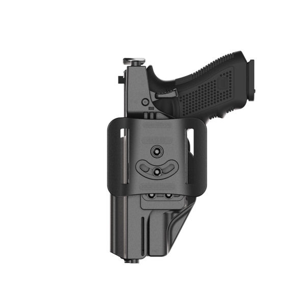 ORPAZ T41 Level 2 Universal Adjustable Holster, Magnetic + Mechanical Retention, Optics Ready OWB Polymer Duty Holster, Made in Israel Belt Loop