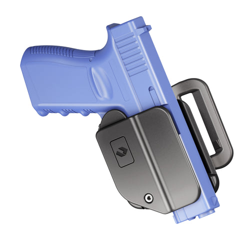 Orpaz EZ G23 Left Hand Holster – Forward Draw OWB Tactical Holster Compatible with Glock 23 - Suppressor & Optics Ready - Finger Release, Level 2 Security - with Belt Loop Attachment