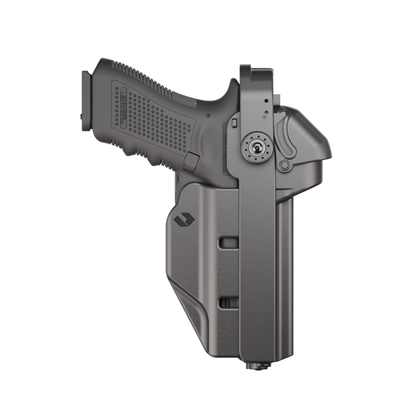 ORPAZ T41 PRO Universal Adjustable Holster, Level 3 Security, Hood Guard & Magnetic Retention, Optics Ready OWB Polymer Duty Holster, Made in Israel Molle