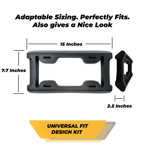 TrexNYC License Plate Bumper Guard - Front Bumper Guard - Front License Plate Bumper Guard, XL.