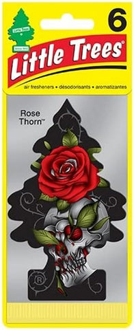 Little Trees Car Air Freshener, Rose Thorn, 6 Pack