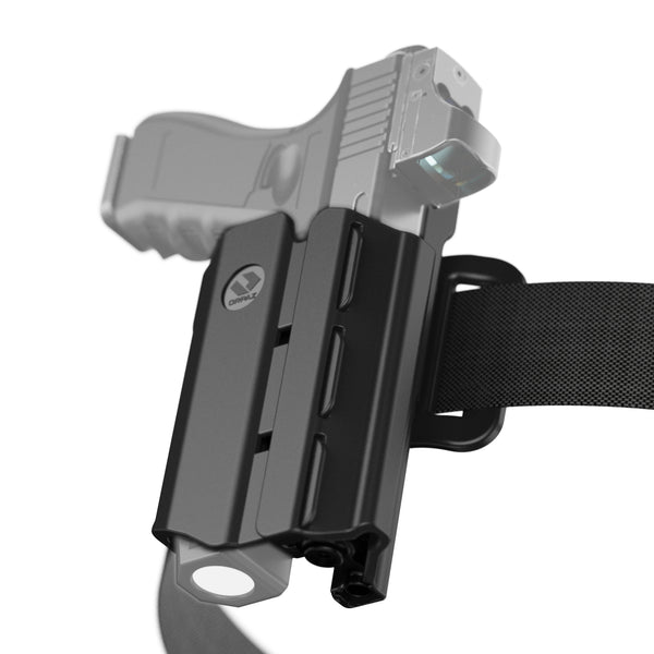 Orpaz T40 G17 Holster with Light Left Handed Compatible with Glock 17 Holster with Light, Medium Pistol Lights, Belt Attachment