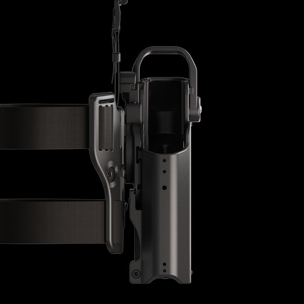 Orpaz T40 Pro G19 LH Duty Holster with Large Light Holster w/ Magnetic Optic cover, Compatible with Glock 19 Pistol Holder with Laser Mounted Light and Optics with Drop Leg