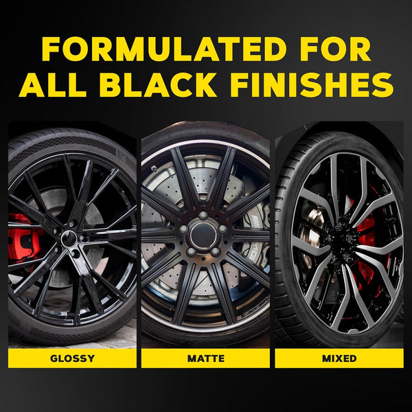 Meguiar's Hot Rims Black Wheel Cleaner, Deep Foaming Gel for Matte, Gloss & Chrome Wheels, 24 oz