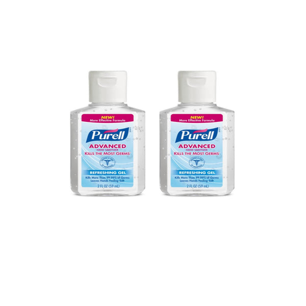 Purell Advanced Hand Sanitizer Refreshing Gel Squeeze Bottle, 2 Oz, 2 Packs