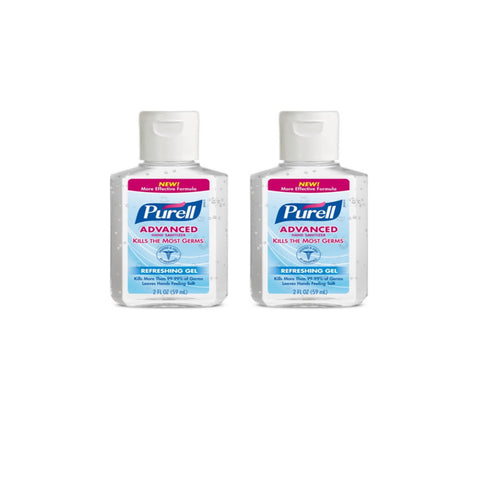 Purell Advanced Hand Sanitizer Refreshing Gel Squeeze Bottle, 2 Oz, 2 Packs