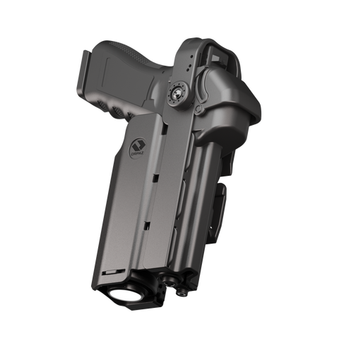 Orpaz T40 G22 Light-Bearing Holster – Left Handed OWB Tactical Holster, Level 2 & Level 3 Security, Compatible with Glock 22, Fits Most Pistol Lights, Optics-Ready, Adjustable T40 Pro Large MOLLE