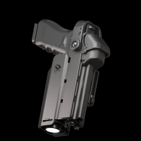 Orpaz T40 Light-Bearing Holster – Left Handed Universal OWB Tactical Holster, Level 2 & Level 3 Security, Compatible w/Most Pistol Lights, Optics-Ready, Adjustable, Fits Most Pistols ClipLock Pro Large