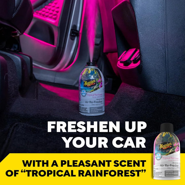Meguiar's Car Air Refresher Odor Fighting Mist – Long-Lasting Car Freshener Fights Strong & Unwanted Vehicle Smells Renewing Interiors with a Luxurious & Refreshing, Stargazer Scent, 2 oz