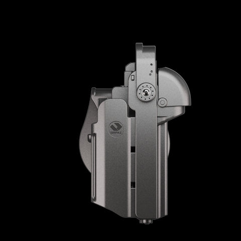 Orpaz T40 Pro G19 LH Duty Holster with Medium Light Holster w/ Magnetic Optic cover, Compatible with Glock 19 Pistol Holder with Laser Mounted Light and Optics with Paddle