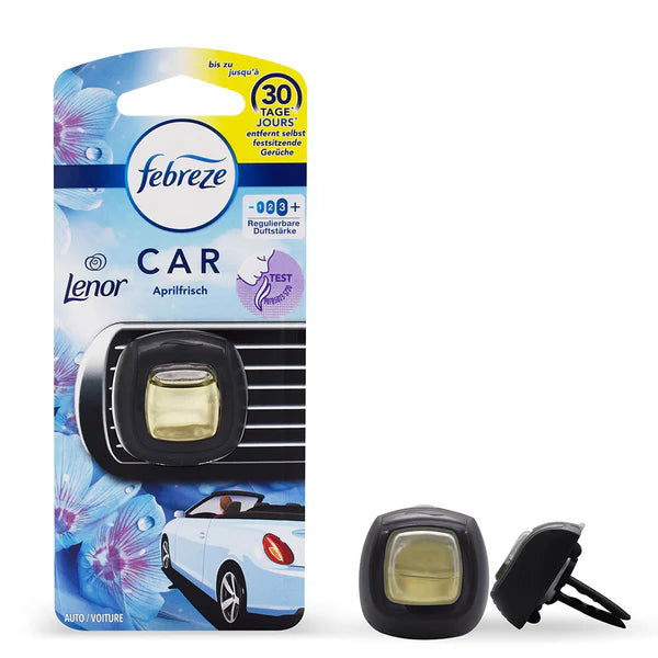Febreze Car Vent Clips Air Freshener and Odor Eliminator, Lenor April Fresh