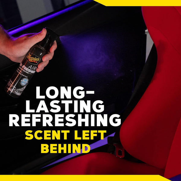 Meguiar’s Black Chrome Car Air Freshener Spray, Odor Eliminator & Long-Lasting Fresh Scent, 8 Oz