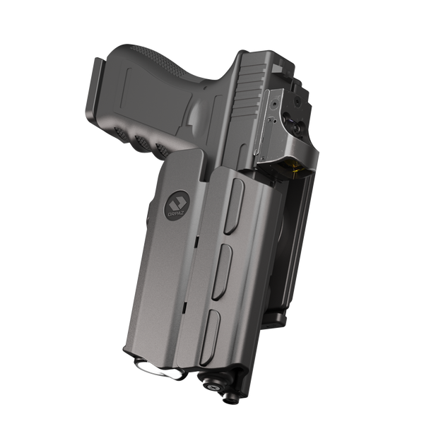 Orpaz T40 G19 Light-Bearing Holster OWB Tactical Holster, Level 2 & Level 3 Security, Compatible with Glock 19, Fits Most Pistol Lights, Optics-Ready, Adjustable T40 Medium Molle Pro
