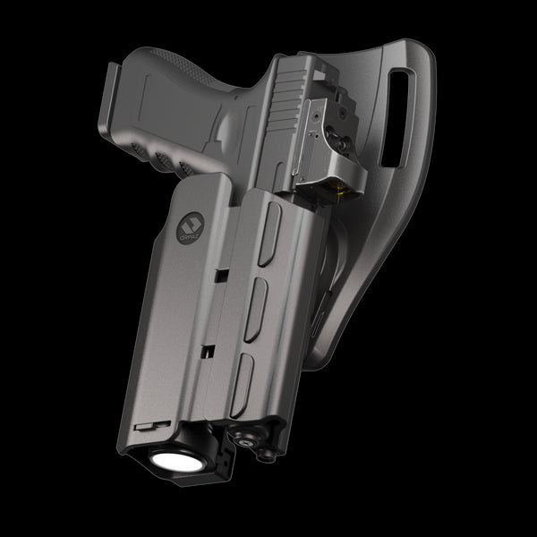Orpaz T40 G19 Holster with Light Left Handed compatible with Glock 19 Holster with Light (Large Pistol Lights, Low-Ride Attachment)