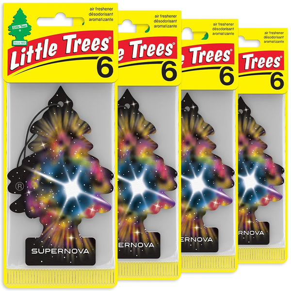 Little Trees Car Air Freshener | Hanging Paper Tree for Home or Car, Supernova, 24 Pack