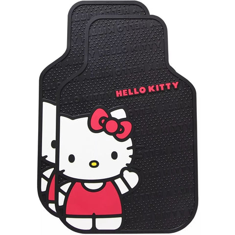 Plasticolor Sanrio Hello Kitty Waving Universal Fit Car, Truck, SUV, Set of 2, Front Floor Mats