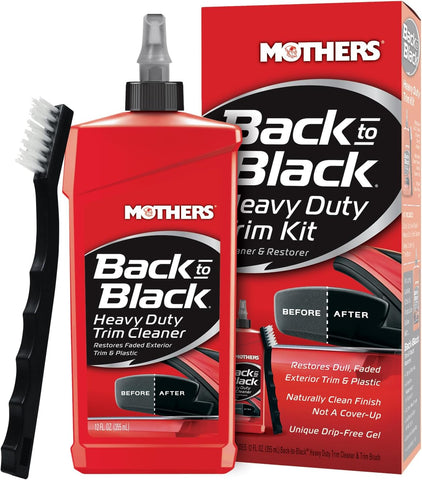 Mothers Back-to-Black Heavy Duty Trim Cleaner Kit, 12 Fl Oz