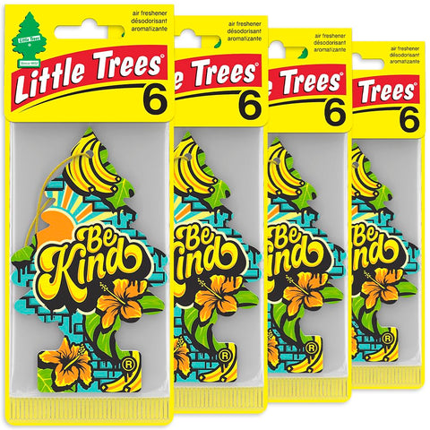LITTLE TREES Car Air Freshener Hanging Tree Provides Long Lasting Scent for Auto & Home, Be Kind, 24 Pack