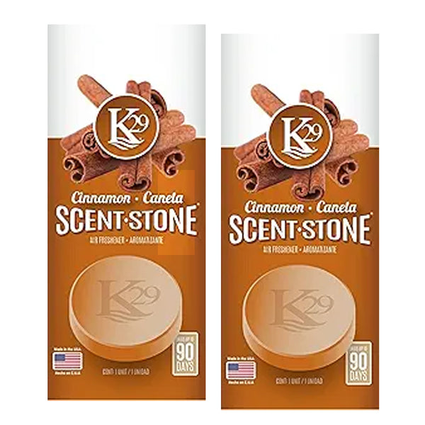 K29 Scent Stone: The Best Car Air Freshener for Home and Car - Long Lasting Car Air Fresheners, Cinnamon Scent, 2 Packs