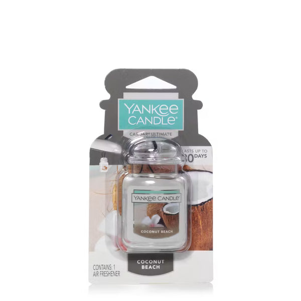 Yankee Candle Car Jar Ultimate Hanging Air Freshener Up To 30 Days, Coconut Beach
