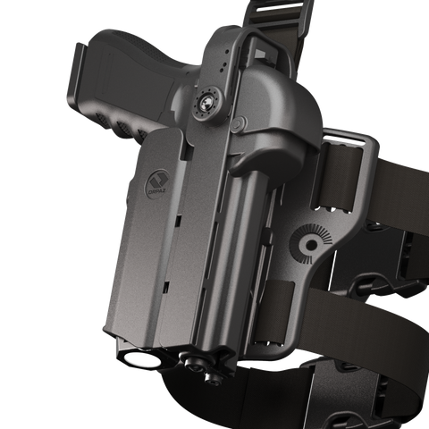 Orpaz T40 Sig P320 Light-Bearing Holster – Left Handed OWB Tactical Holster, Level 2 & Level 3 Security, Compatible with Sig Sauer P320, Fits Most Pistol Lights, Optics-Ready, Adjustable T40 Pro Magnetic Medium Drop-Leg