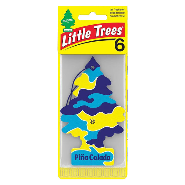 Little Trees Hanging Car and Home Air Freshener, Pina Colada, 6 Pack