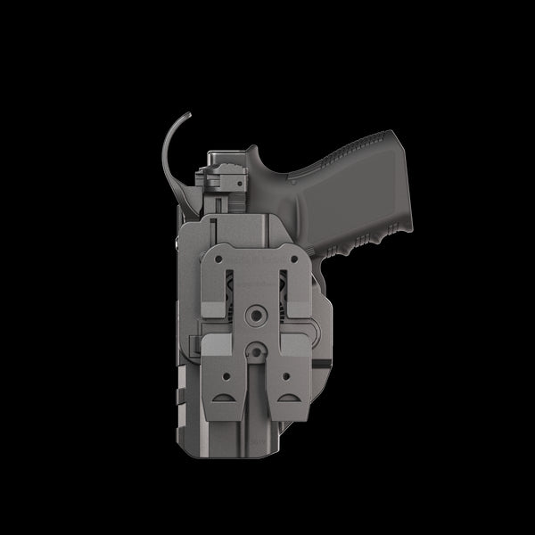 Orpaz Sigma G23 Left Hand Duty Holster – Compatible with Glock 23 Holster - OWB Tactical Holster with Level 3 or Level 2, Thumb Release, Optics-Ready, with Molle Attachment