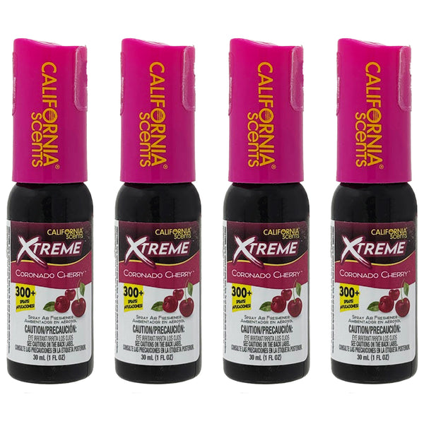 California Scents Xtreme 1 oz. Spray Air Freshener, Coronado Cherry, 4 Packs
