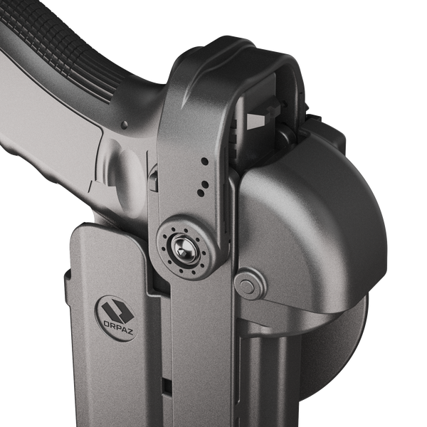 Orpaz T40 Pro G45 Duty Holster with Medium Light Holster Compatible with Glock 45 Pistol Holder with Laser Mounted Light and Optics with Paddle