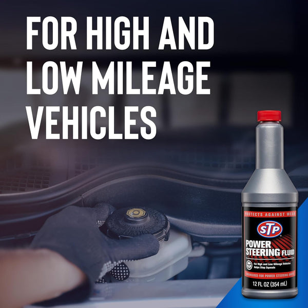 STP Power Steering Fluid, 12 FL OZ, Protects Against Wear and Pump Breakdown, All Power Steering Units
