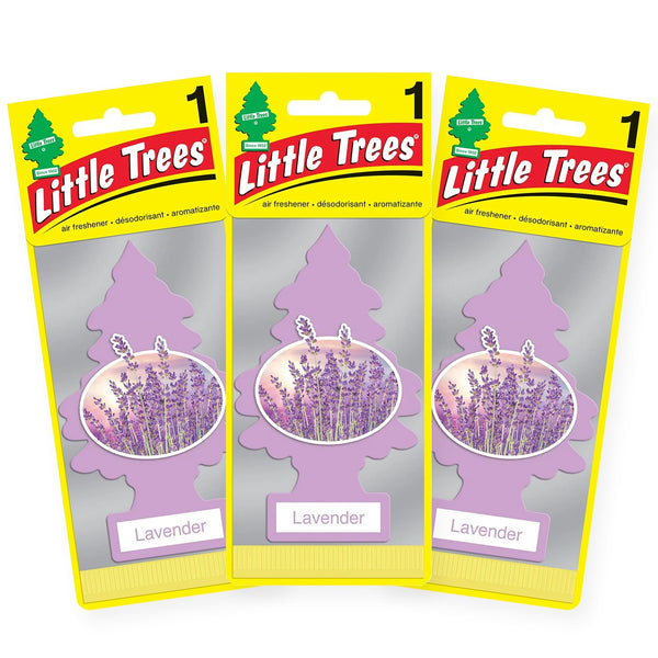Little Trees Hanging Car and Home Air Freshener, Lavender Scent (Pack of 3)