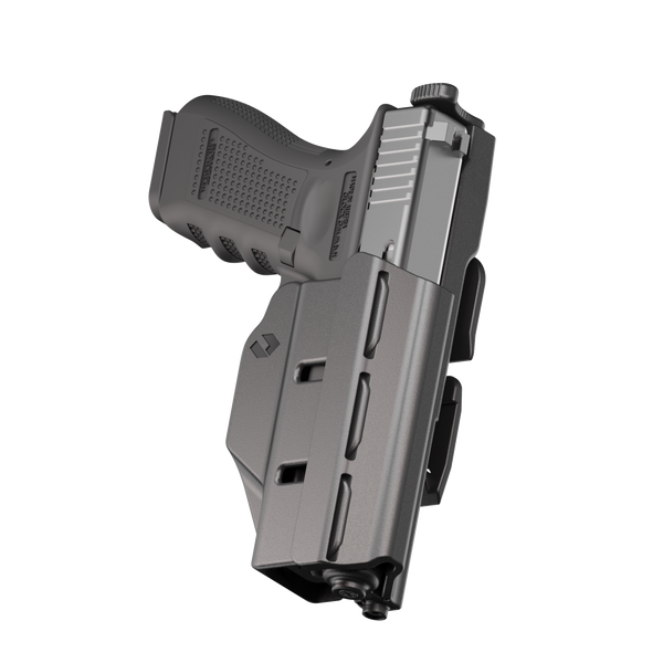 ORPAZ T41 Level 2 Universal Adjustable Holster, Magnetic + Mechanical Retention, Optics Ready OWB Polymer Duty Holster, Made in Israel Molle