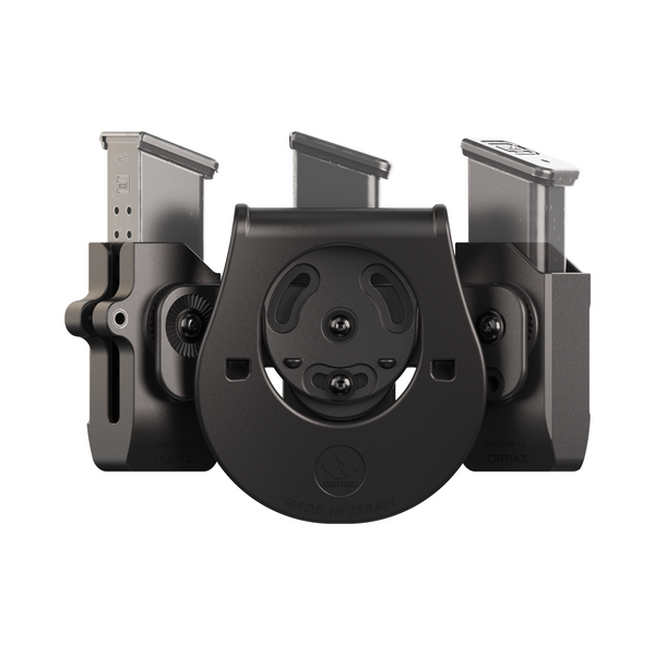 Orpaz Universal Pistol Magazine Pouch for 0.45 Caliber (Metal Only) Double Stack Magazine pouches (Paddle, Triple Magazine)