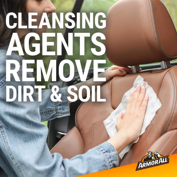 Armor All Leather Cleaning Wipes Auto Home & Office Renew & Revive Leather’s Natural Beauty 30 Wipes