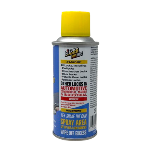 B'laster Lock Dry Lubricant & De-Icer, Fast-Acting Dry Lock Lubricant for Stuck and Frozen Locks, Door Locks, Padlocks, Ignition Locks, Combination Locks, 3 oz, 4 Packs