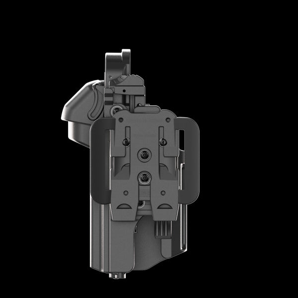 Orpaz T40 Pro G45 Duty Holster with Medium Light Holster w/ Magnetic Optic cover Compatible with Glock 45 Pistol Holder with Laser Mounted Light and Optics with Belt Loop