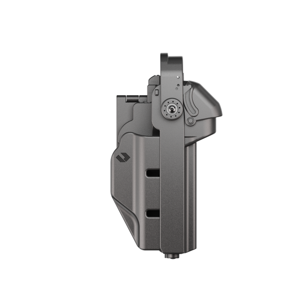 ORPAZ T41 PRO Universal Adjustable Left Handed Holster, Level 3 Security, Hood Guard & Magnetic Retention, Optics Ready OWB Polymer Duty Holster, Made in Israel Molle Pro