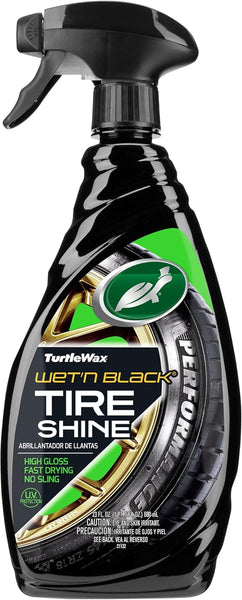 Turtle Wax Wet'n Black Ultra Wet Tire Shine, 23 oz Trigger Spray (T-217RA)