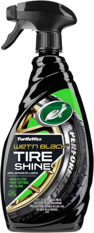 Turtle Wax Wet'n Black Ultra Wet Tire Shine, 23 oz Trigger Spray (T-217RA)