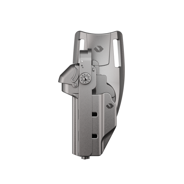 ORPAZ T41 PRO Universal Adjustable Left Handed Holster, Level 3 Security, Hood Guard & Magnetic Retention, Optics Ready OWB Polymer Duty Holster, Made in Israel Low Ride