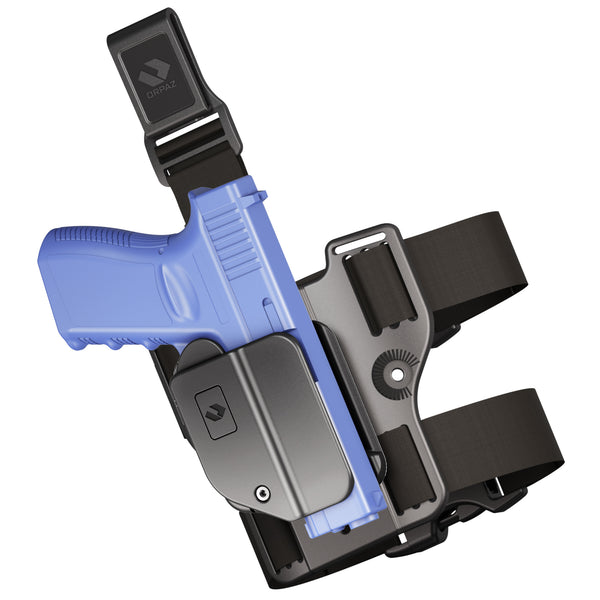 Orpaz EZ G30/G30S Left Hand Holster – Forward Draw OWB Tactical Holster Compatible with Glock 30/30S - Suppressor & Optics Ready - Finger Release, Level 2 Security - with Drop Leg Attachment